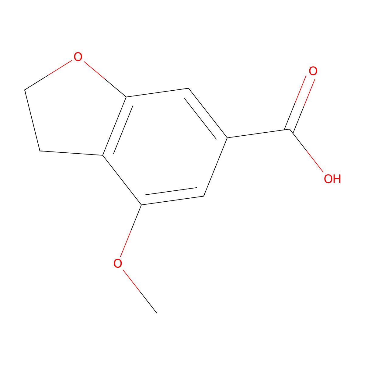 4-Methoxy-2,3-dihydrobenzofuran-6-carboxylic Acid molecular structure, CAS 1785202-35-8