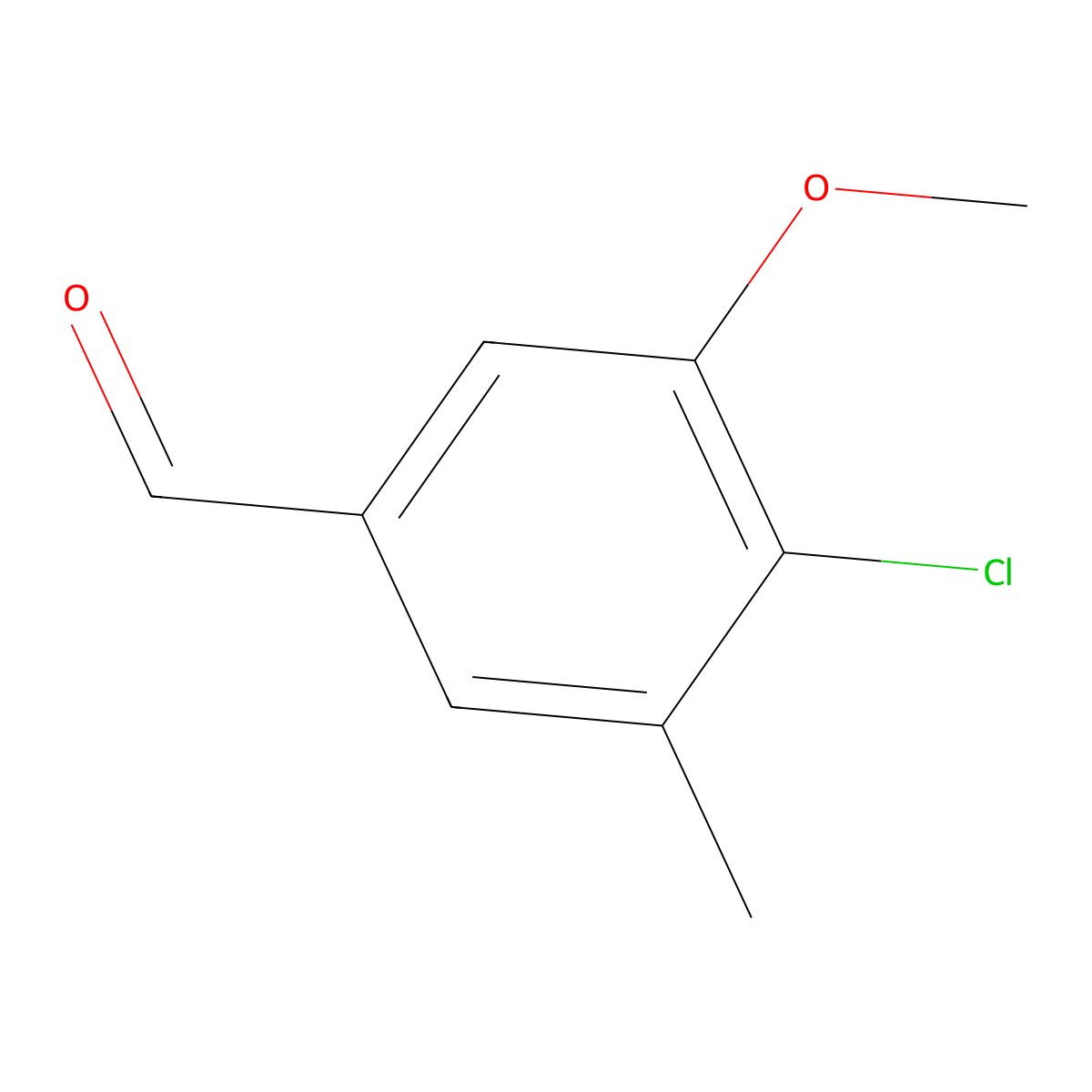 4-Chloro-3-methoxy-5-methylbenzaldehyde molecular structure, CAS 1785208-90-3
