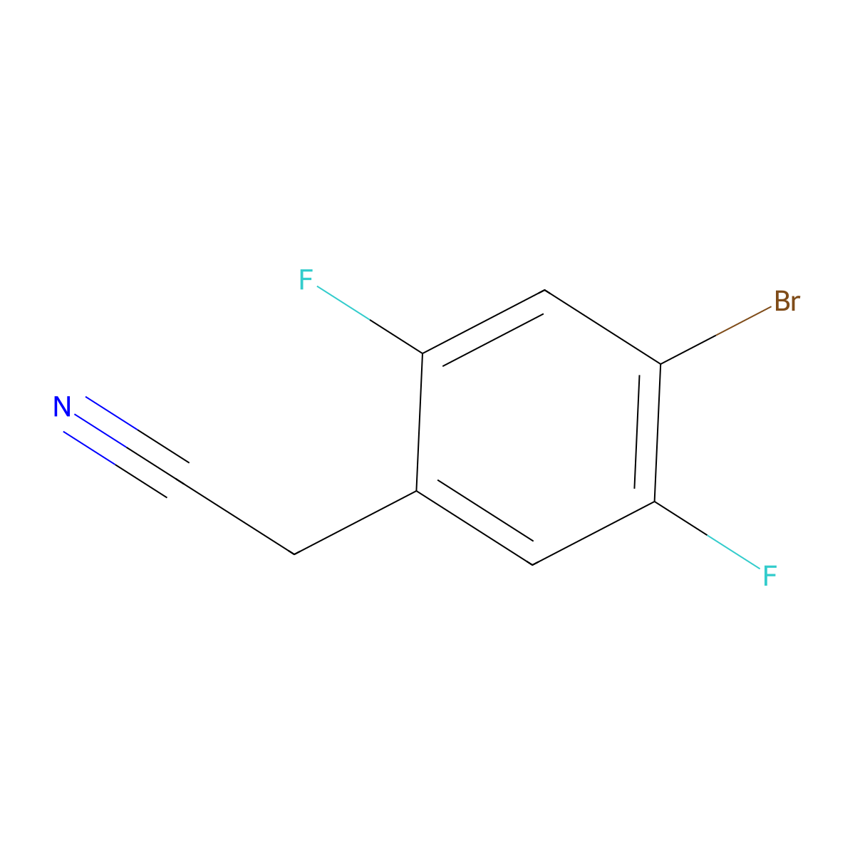 2-(4-Bromo-2,5-difluorophenyl)acetonitrile molecular structure, CAS 1785211-45-1