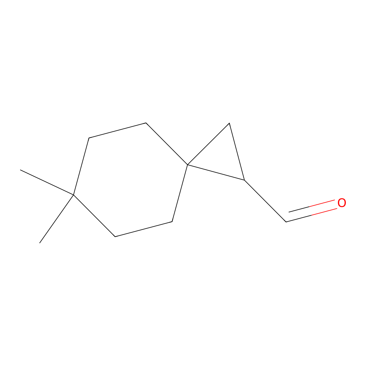 6,6-Dimethylspiro(2.5)octane-1-carbaldehyde molecular structure, CAS 1785212-51-2