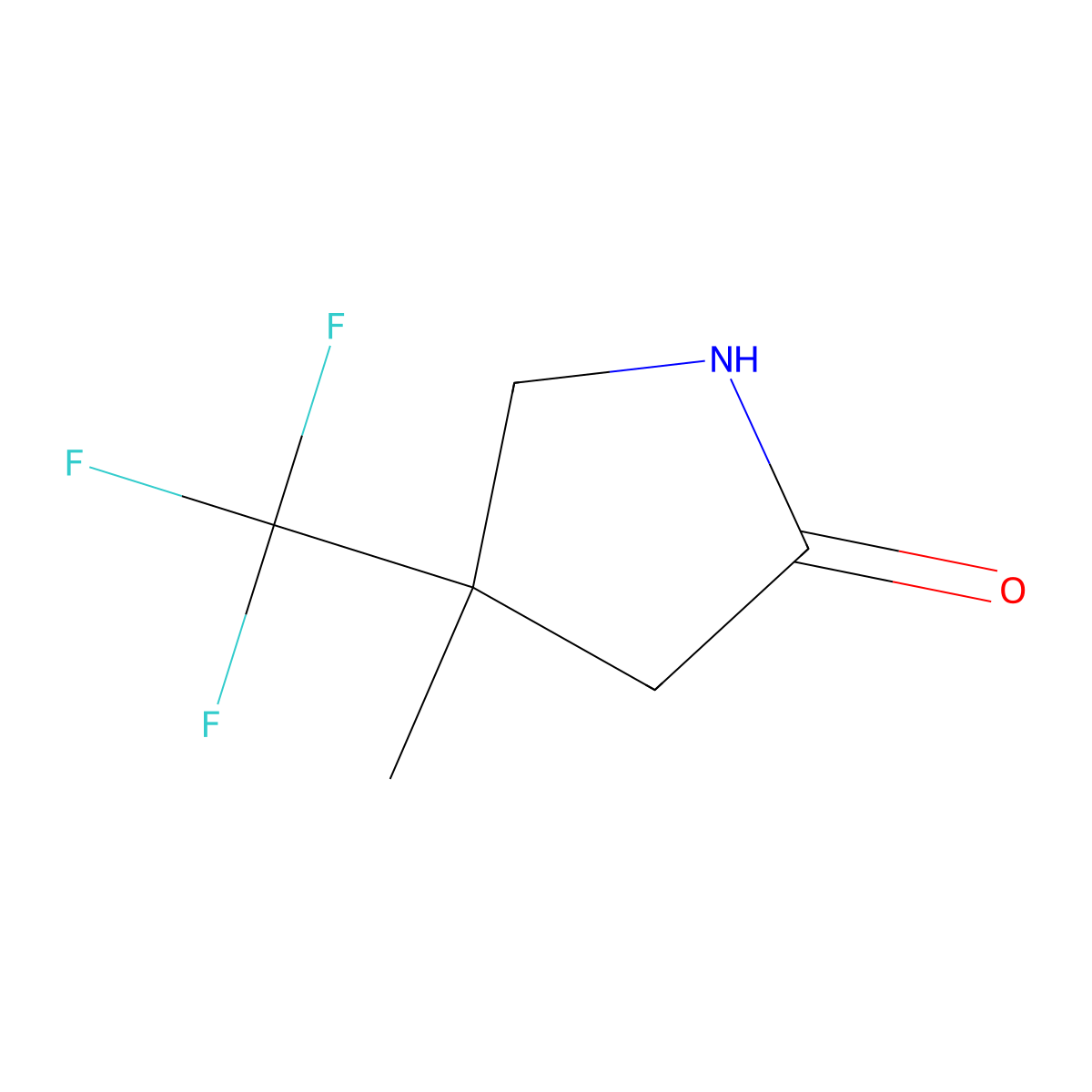 4-Methyl-4-(trifluoromethyl)pyrrolidin-2-one molecular structure, CAS 1785213-23-1