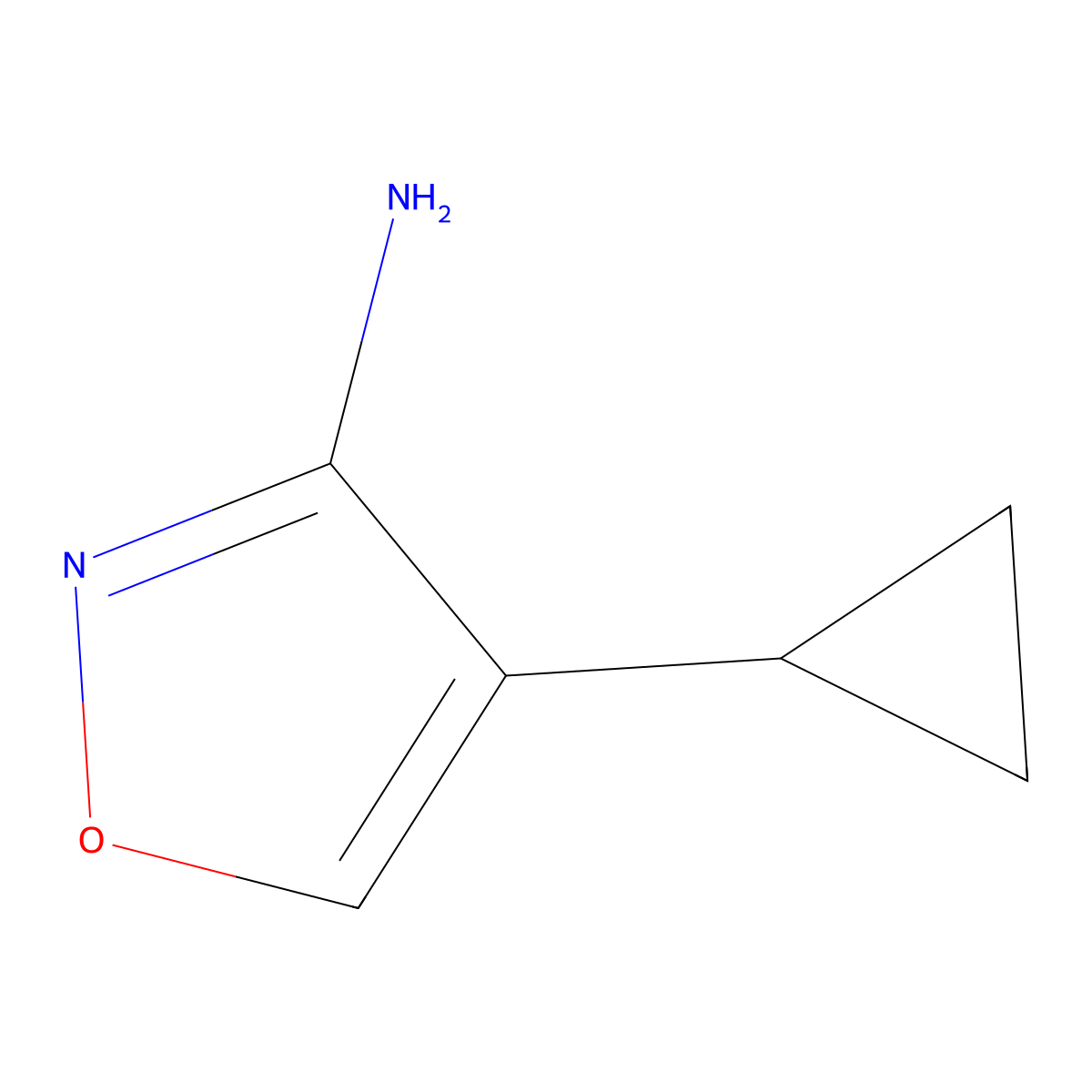 4-Cyclopropyl-1,2-oxazol-3-amine molecular structure, CAS 1785214-00-7