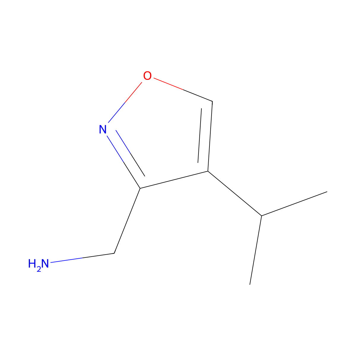 1-(4-(Propan-2-yl)-1,2-oxazol-3-yl)methanamine molecular structure, CAS 1785214-48-3