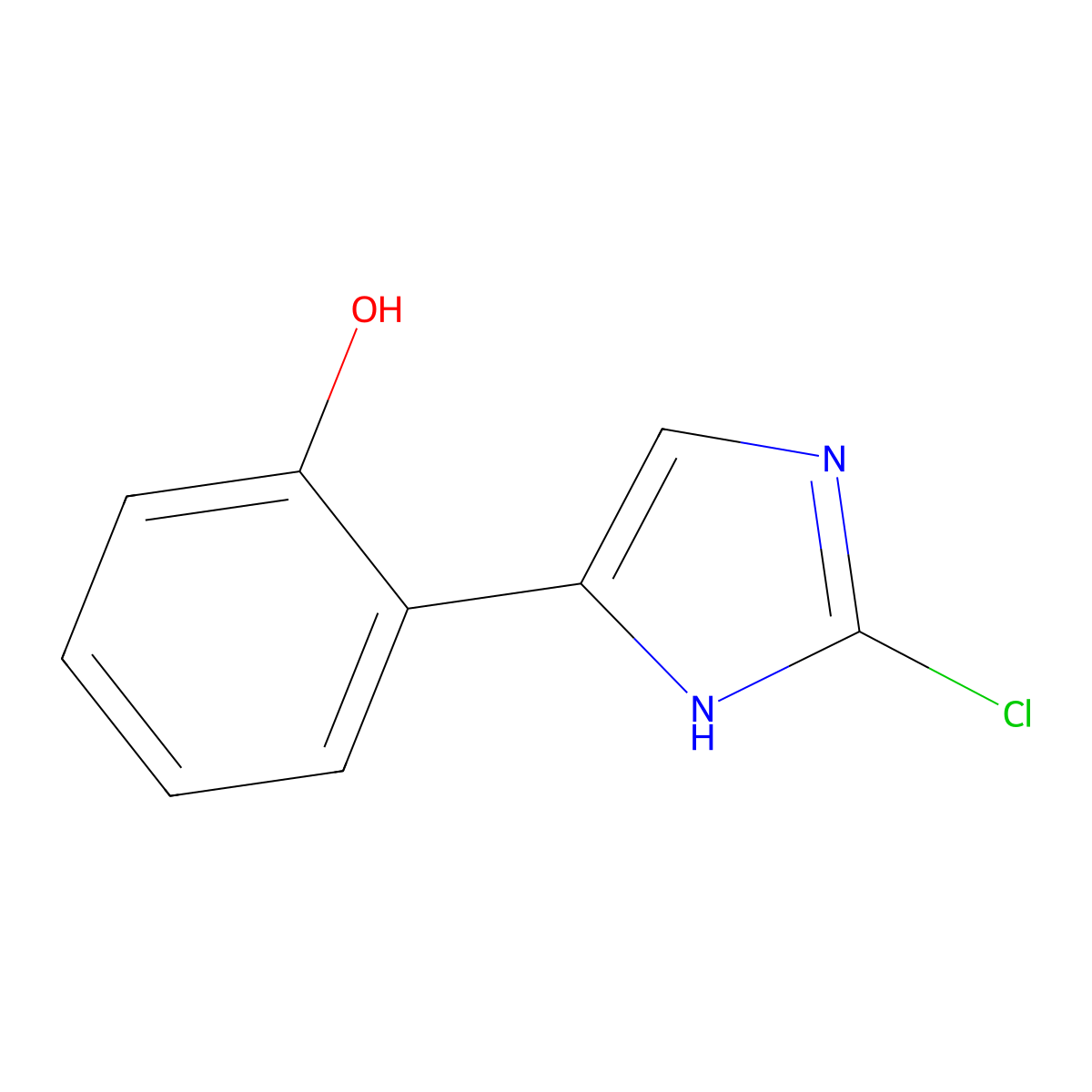 2-(2-chloro-1H-imidazol-5-yl)phenol molecular structure, CAS 1785219-93-3