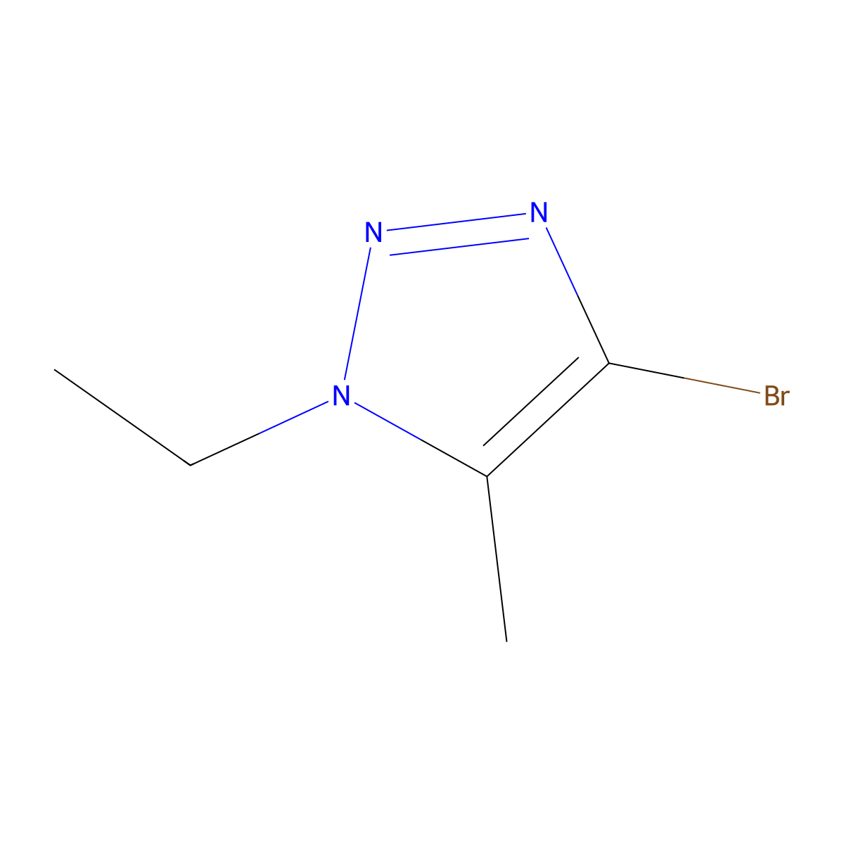4-bromo-1-ethyl-5-methyl-1H-1,2,3-triazole molecular structure, CAS 1785224-92-1