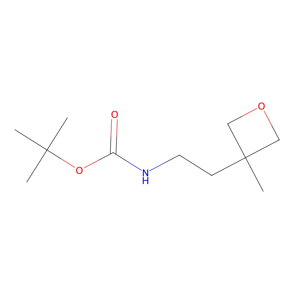 tert-butyl N-(2-(3-methyloxetan-3-yl)ethyl)carbamate molecular structure, CAS 1785229-94-8