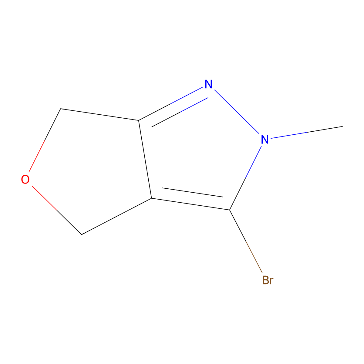 3-bromo-2-methyl-2H,4H,6H-furo[3,4-c]pyrazole molecular structure, CAS 1785233-62-6