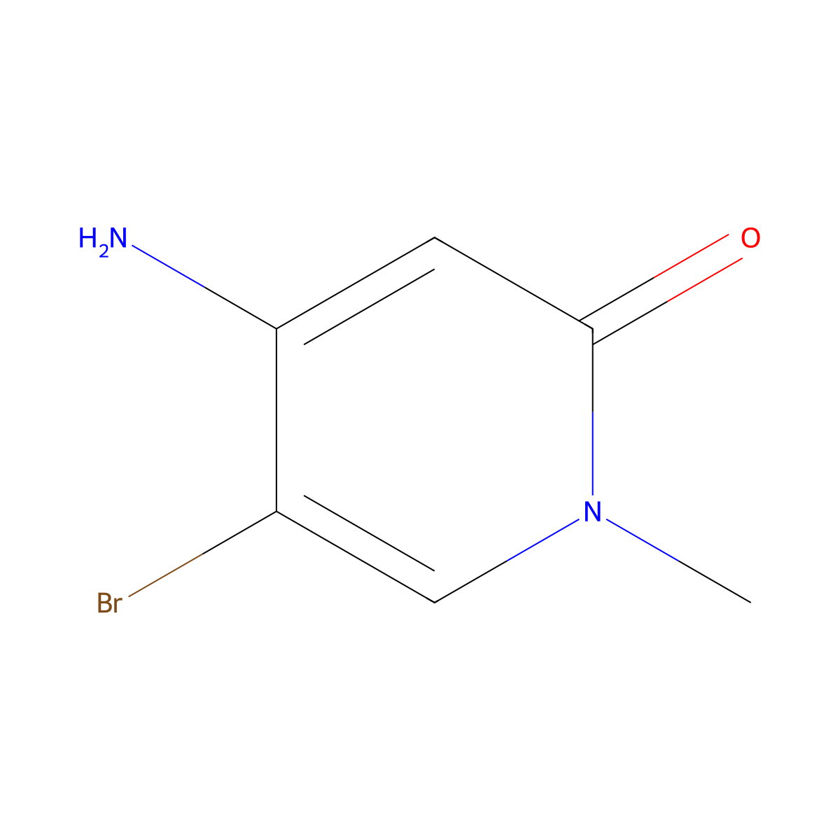 4-Amino-5-bromo-1-methyl-1,2-dihydropyridin-2-one molecular structure, CAS 1785233-72-8