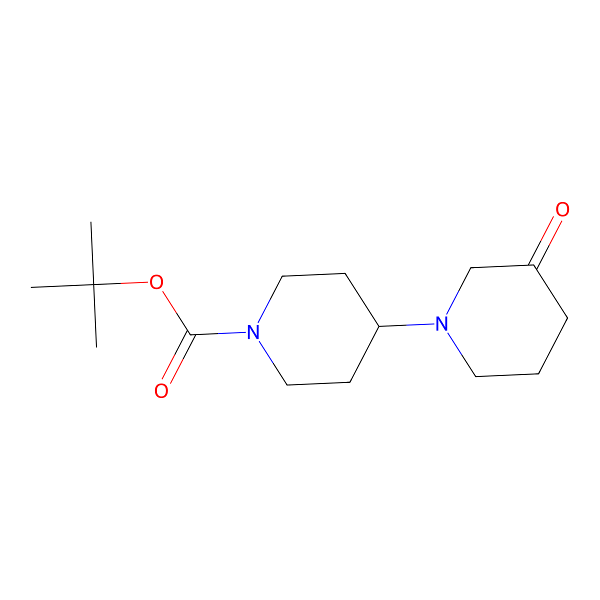 tert-Butyl 3-oxo-[1,4'-bipiperidine]-1'-carboxylate molecular structure, CAS 1785235-40-6
