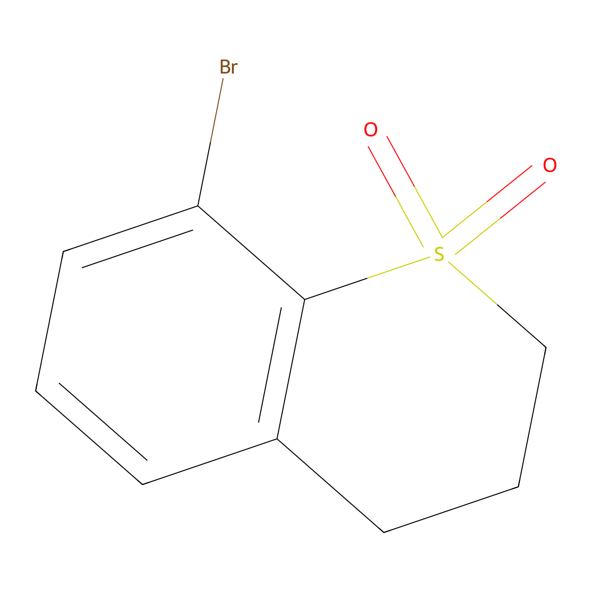 8-bromo-3,4-dihydro-2H-1lambda6-benzothiopyran-1,1-dione molecular structure, CAS 1785238-79-0