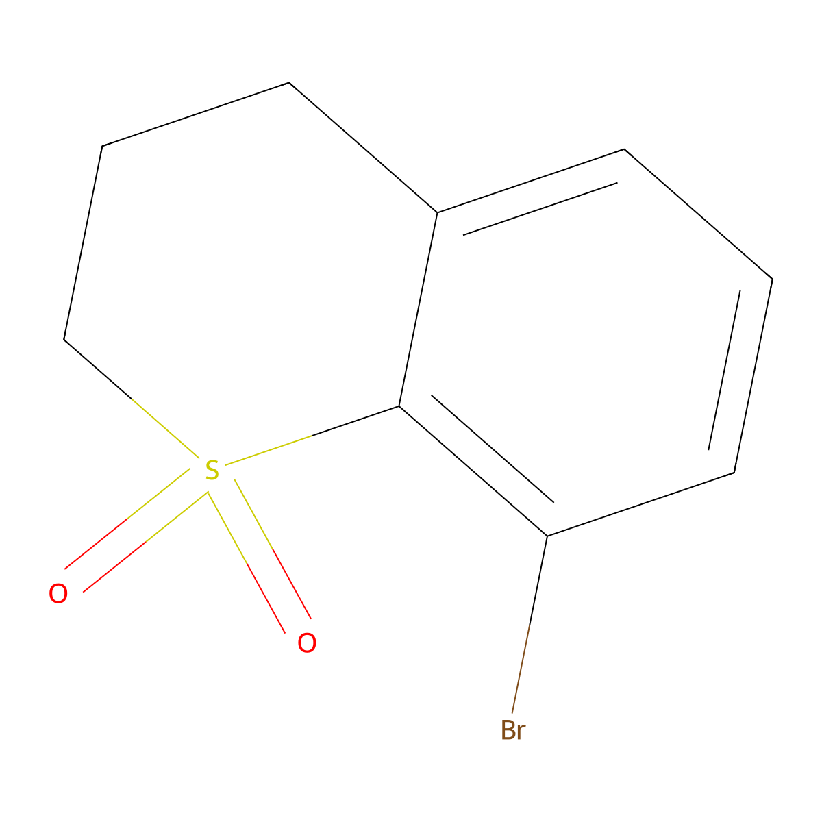 8-bromo-3,4-dihydro-2H-1lambda6-benzothiopyran-1,1-dione molecular structure, CAS 1785238-79-0