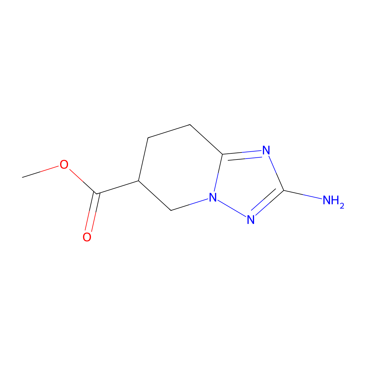 Methyl 2-amino-5H,6H,7H,8H-[1,2,4]triazolo[1,5-a]pyridine-6-carboxylate molecular structure, CAS 1785249-78-6