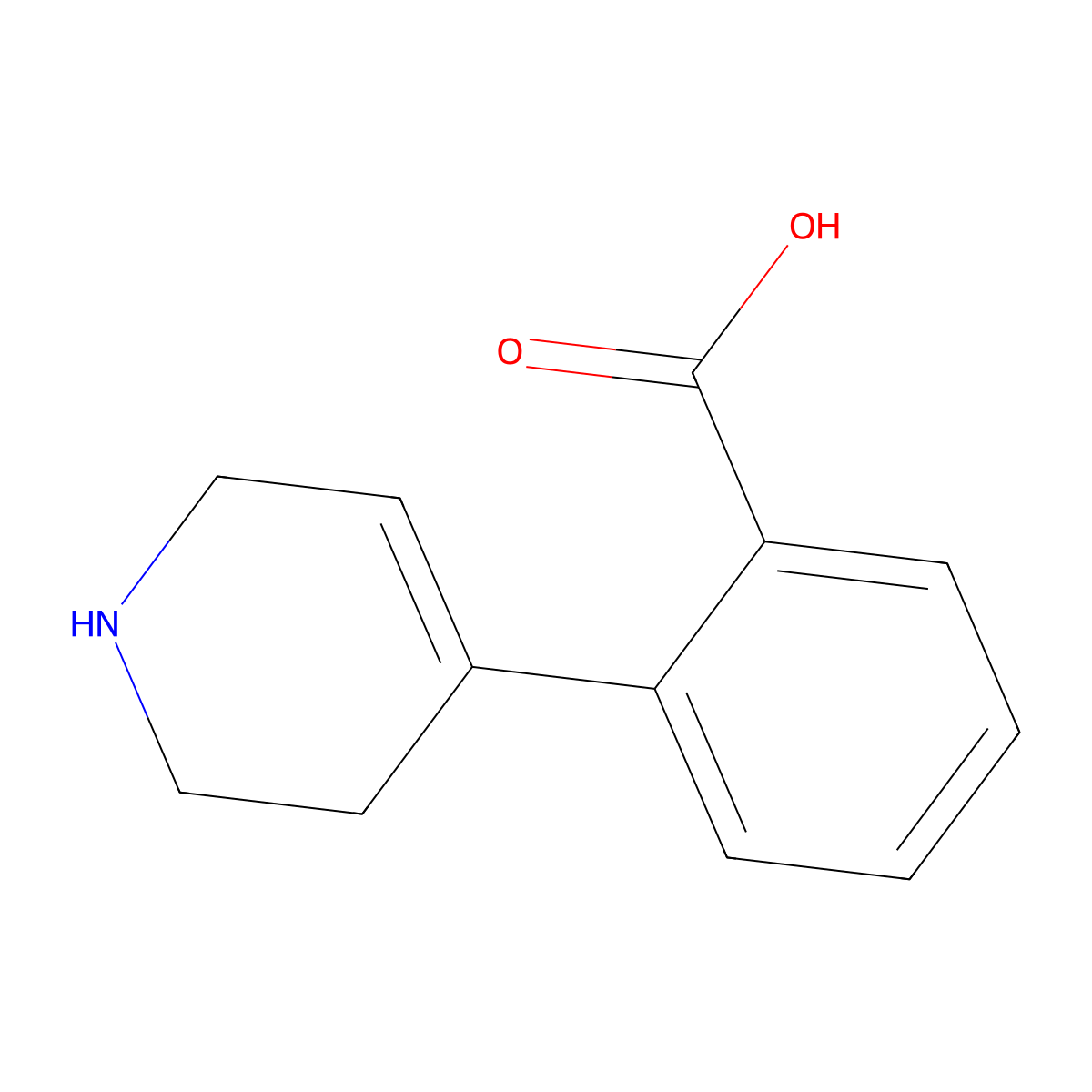 2-(1,2,3,6-Tetrahydropyridin-4-yl)benzoic acid molecular structure, CAS 1785251-51-5