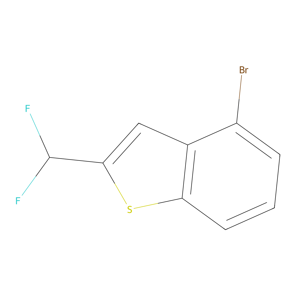 4-Bromo-2-(difluoromethyl)benzothiophene molecular structure, CAS 1785254-82-1