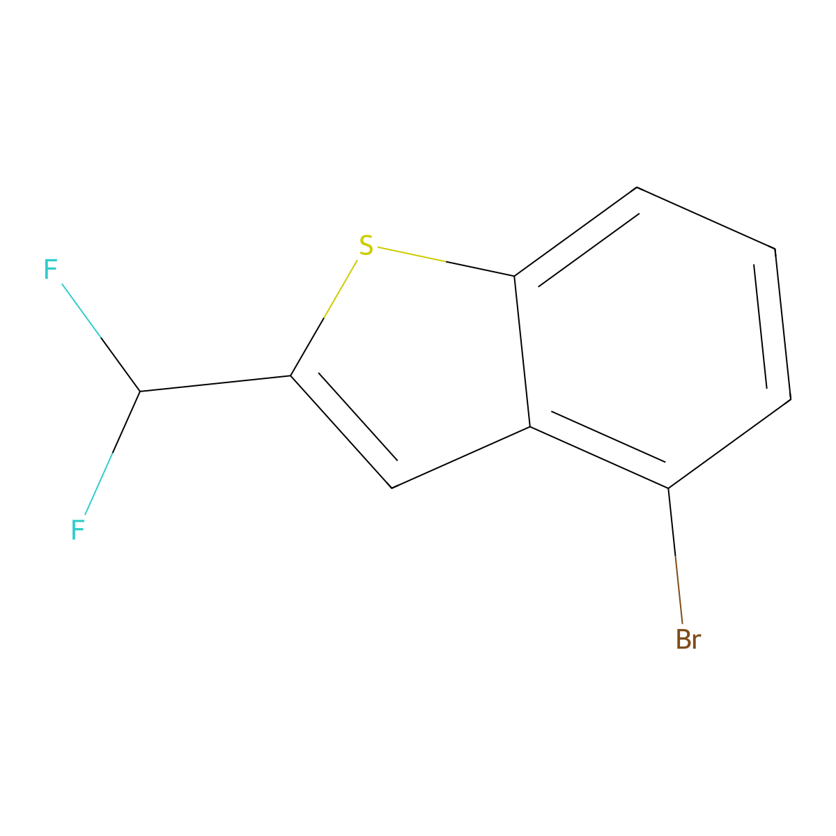 4-Bromo-2-(difluoromethyl)benzothiophene molecular structure, CAS 1785254-82-1