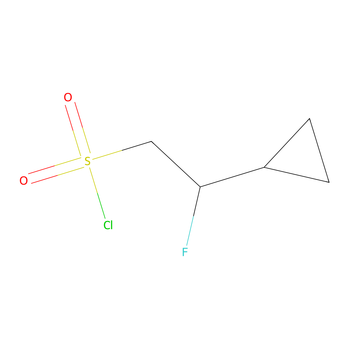 2-Cyclopropyl-2-fluoroethane-1-sulfonyl chloride molecular structure, CAS 1785261-59-7