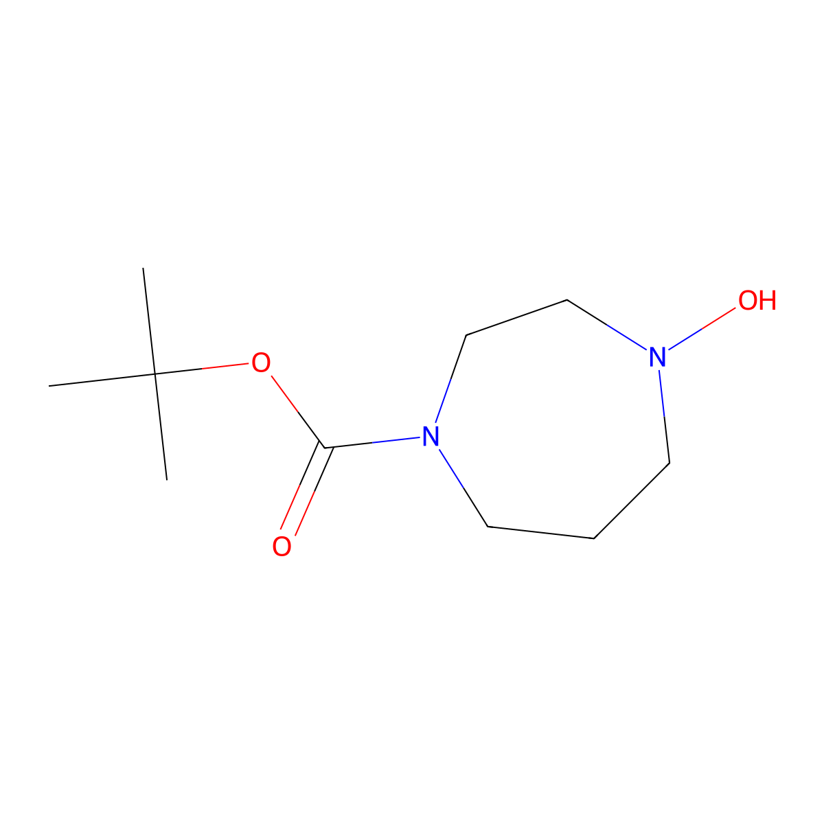 Tert-butyl 4-hydroxy-1,4-diazepane-1-carboxylate molecular structure, CAS 1785261-94-0