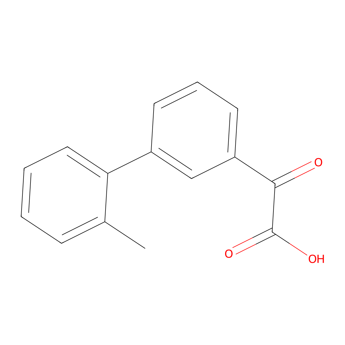 2-[3-(2-Methylphenyl)phenyl]-2-oxoacetic acid molecular structure, CAS 1785262-81-8