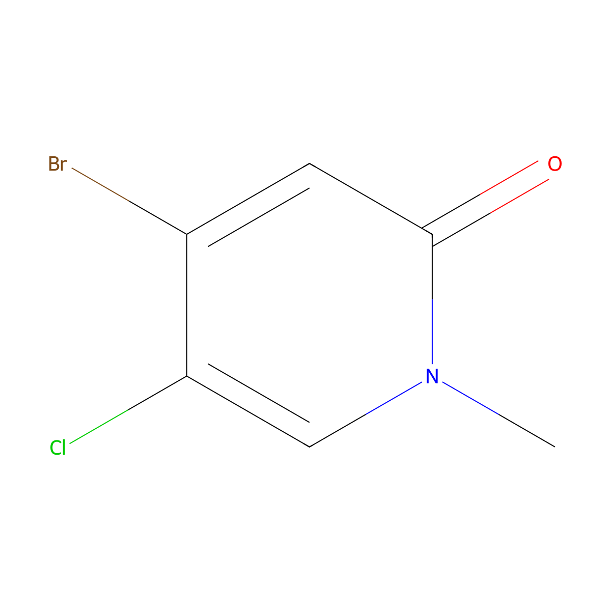 4-bromo-5-chloro-1-methylpyridin-2(1H)-one molecular structure, CAS 1785263-12-8