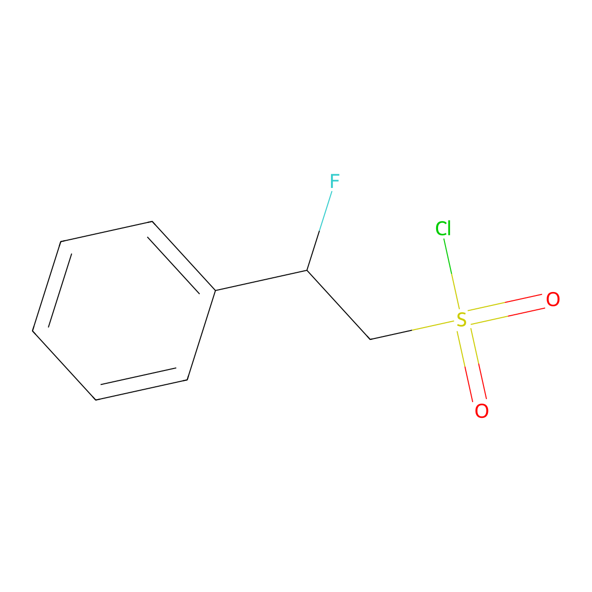 2-Fluoro-2-phenylethane-1-sulfonyl chloride molecular structure, CAS 1785263-64-0