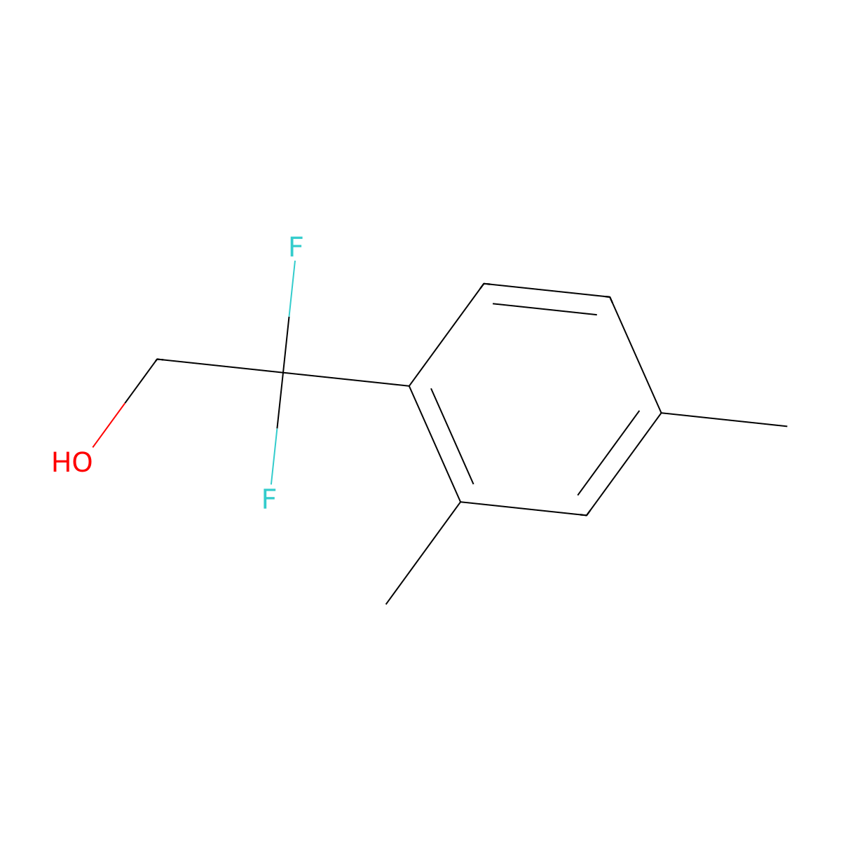 2-(2,4-Dimethylphenyl)-2,2-difluoroethan-1-ol molecular structure, CAS 1785274-59-0