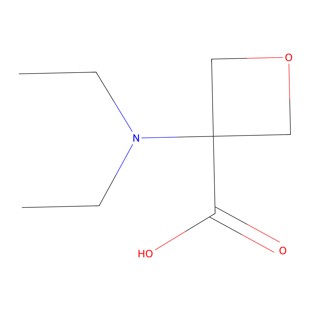 3-(Diethylamino)oxetane-3-carboxylic acid molecular structure, CAS 1785275-23-1