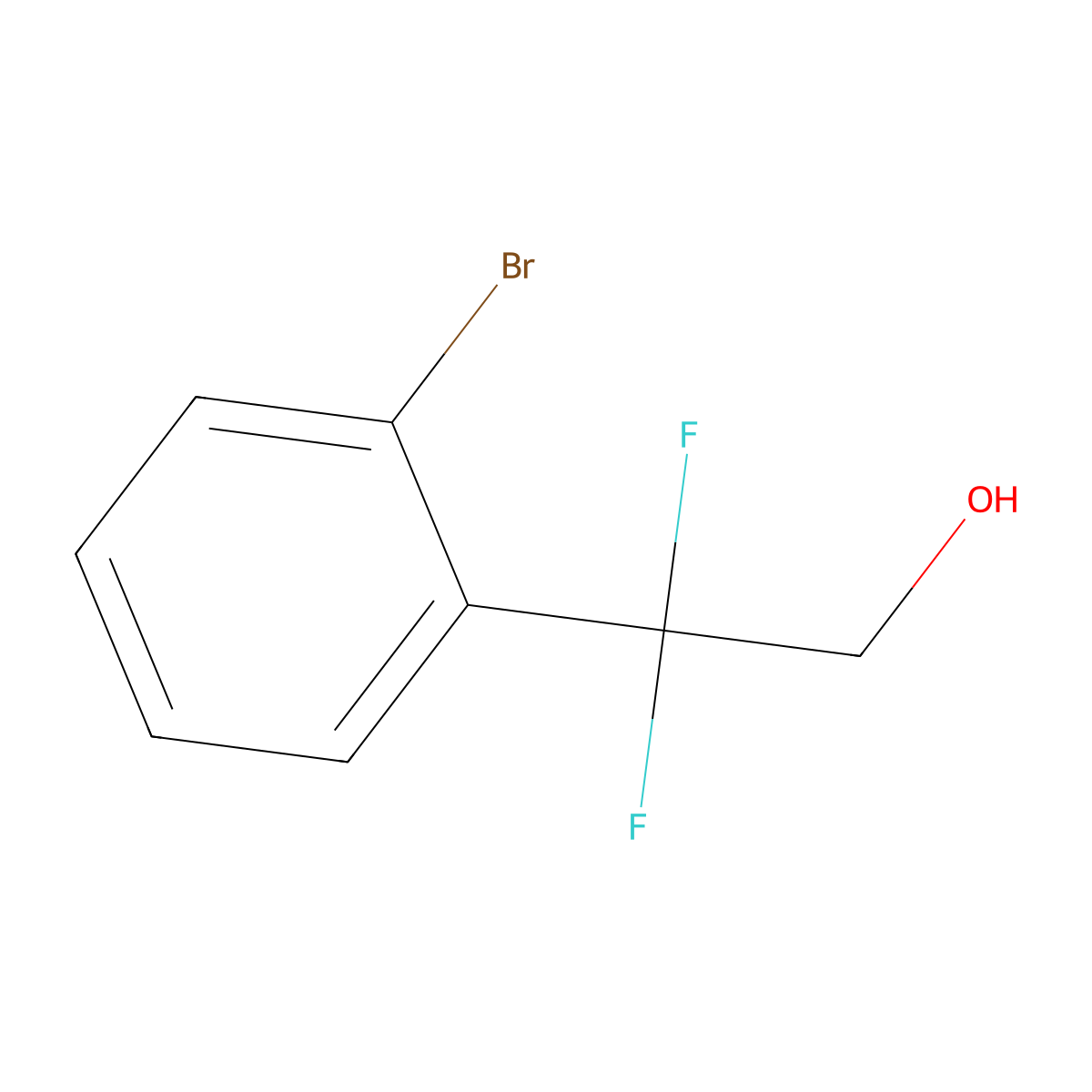 2-(2-Bromophenyl)-2,2-difluoroethanol molecular structure, CAS 1785278-61-6