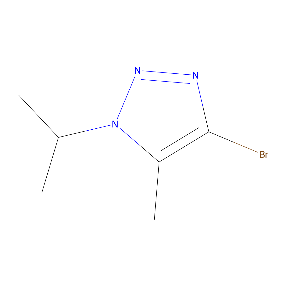 4-bromo-1-isopropyl-5-methyl-1H-1,2,3-triazole molecular structure, CAS 1785278-73-0