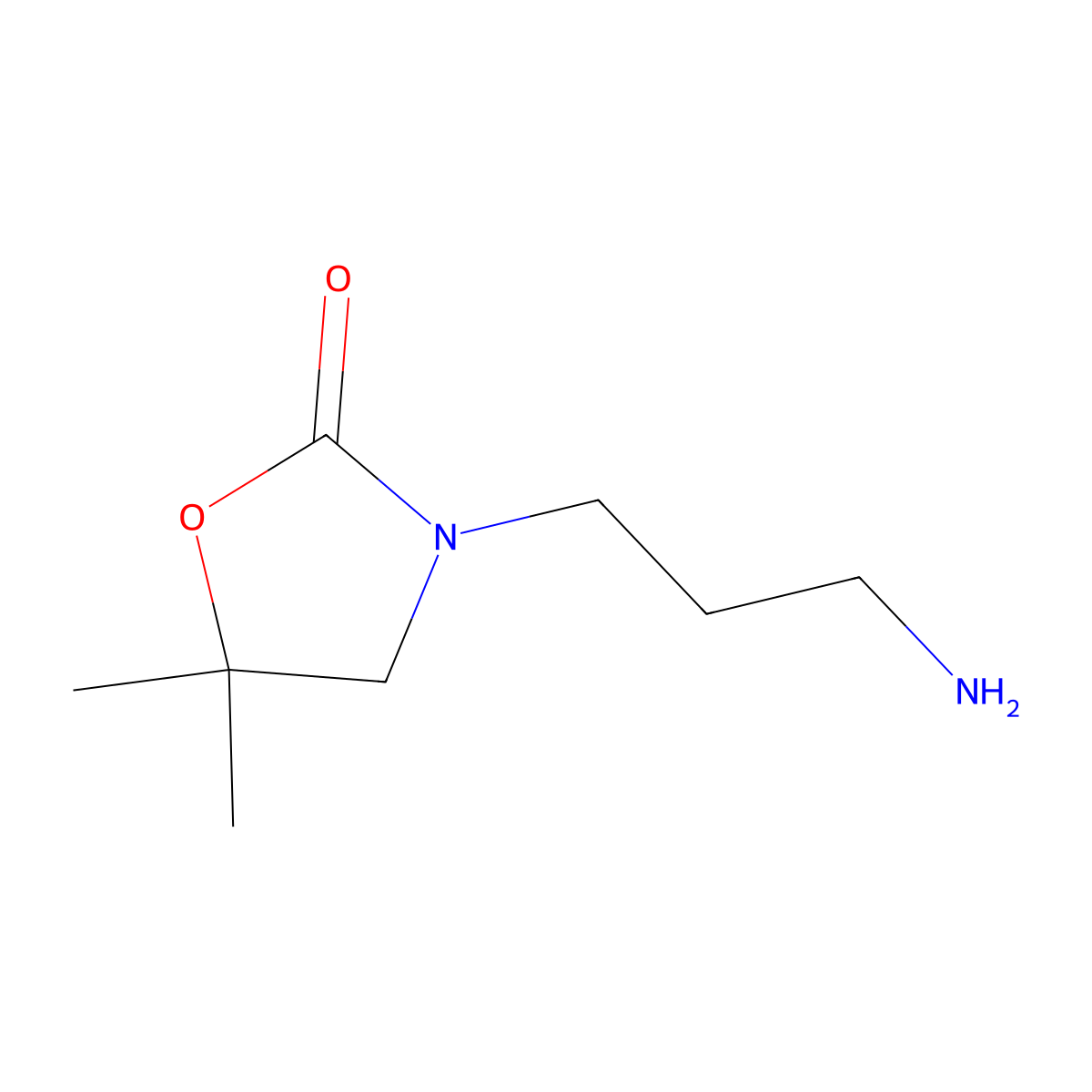 3-(3-Aminopropyl)-5,5-dimethyl-1,3-oxazolidin-2-one molecular structure, CAS 1785281-61-9