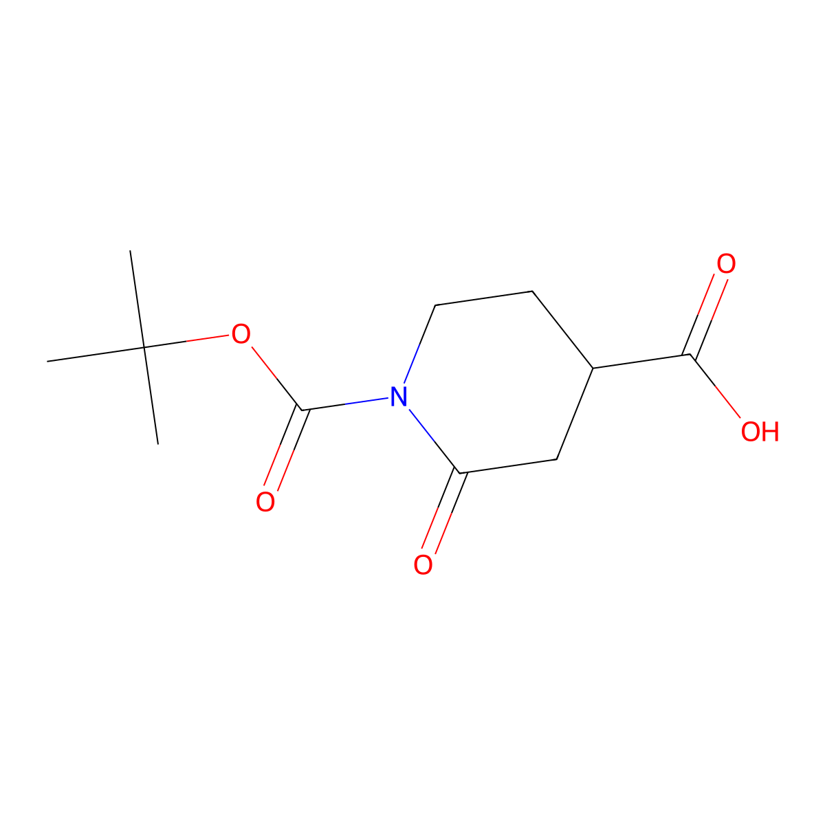 1-[(Tert-butoxy)carbonyl]-2-oxopiperidine-4-carboxylic acid molecular structure, CAS 1785286-85-2