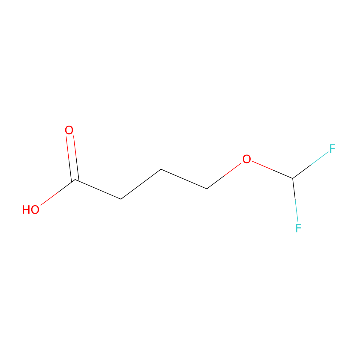 4-(Difluoromethoxy)butanoic acid molecular structure, CAS 1785286-91-0