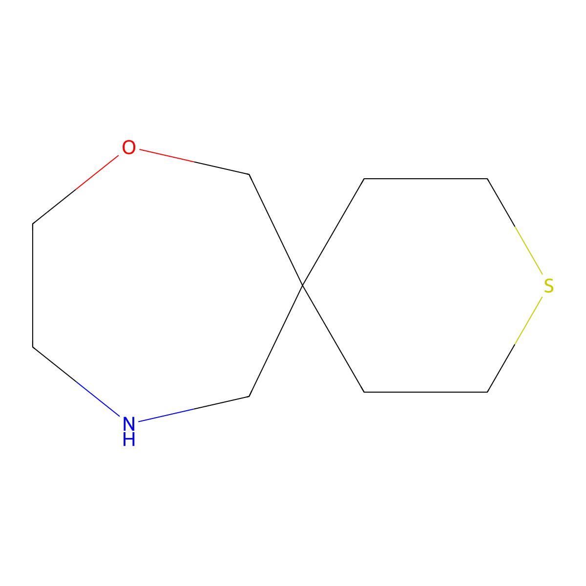 8-Oxa-3-thia-11-azaspiro[5.6]dodecane molecular structure, CAS 1785298-67-0