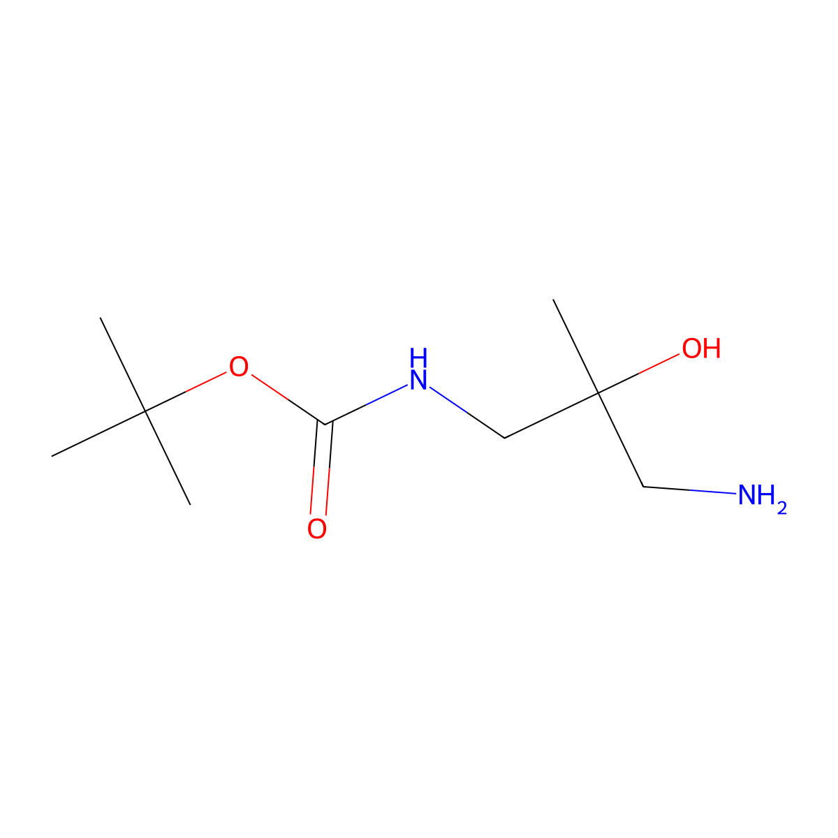 tert-butyl N-(3-amino-2-hydroxy-2-methylpropyl)carbamate molecular structure, CAS 1785299-24-2