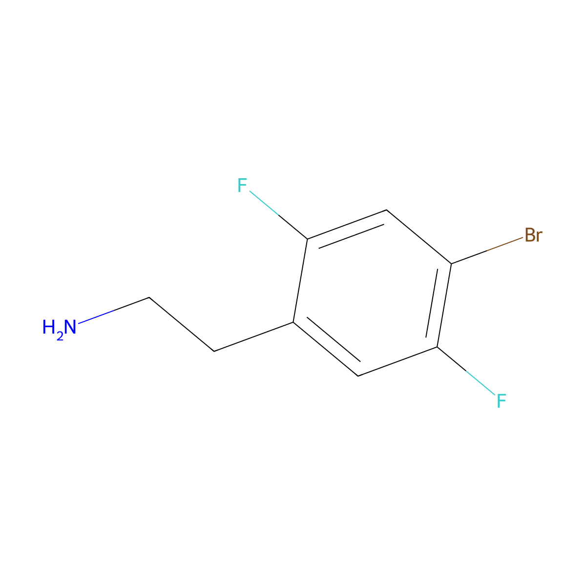 2-(4-Bromo-2,5-difluorophenyl)ethan-1-amine molecular structure, CAS 1785305-91-0