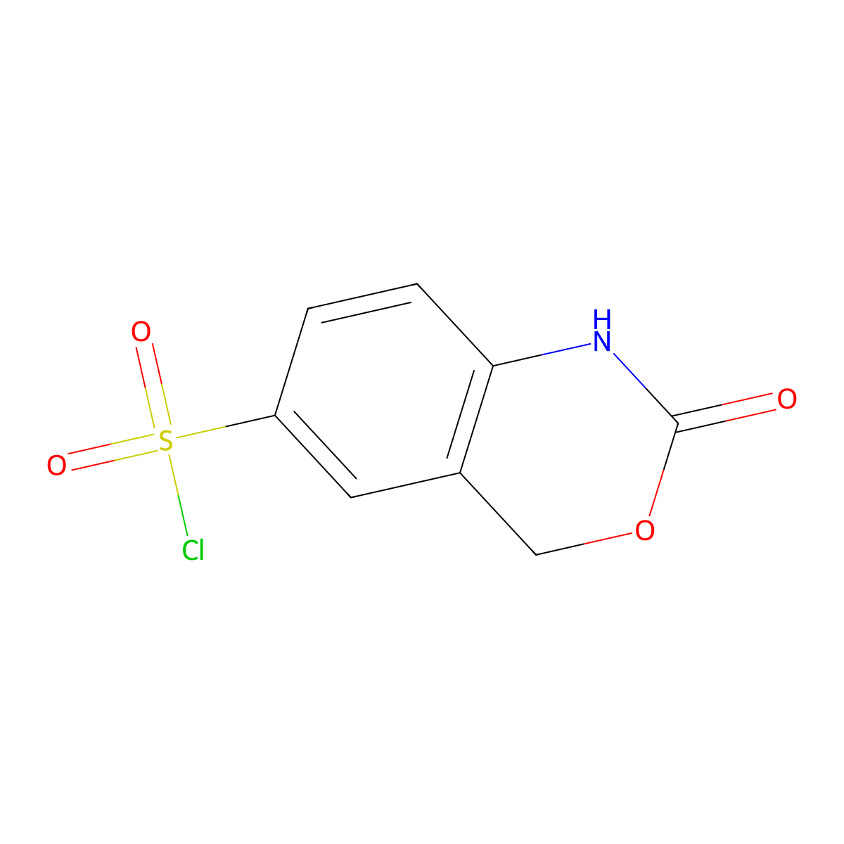 2-Oxo-2,4-dihydro-1H-3,1-benzoxazine-6-sulfonyl chloride molecular structure, CAS 1785307-15-4
