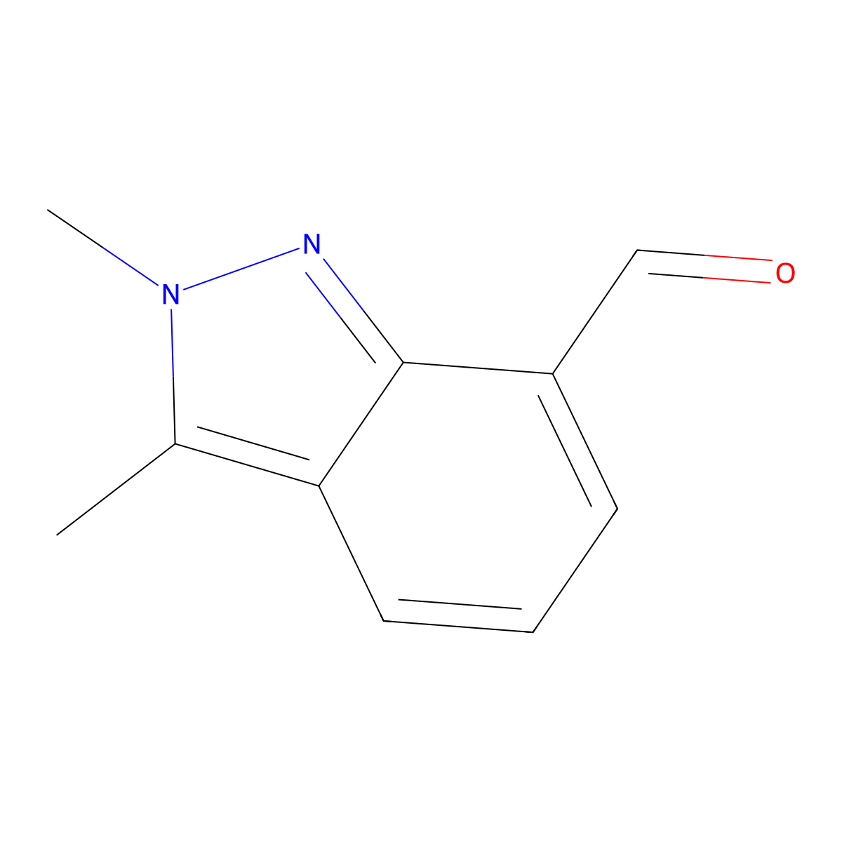 2,3-dimethyl-2H-indazole-7-carbaldehyde molecular structure, CAS 1785308-86-2