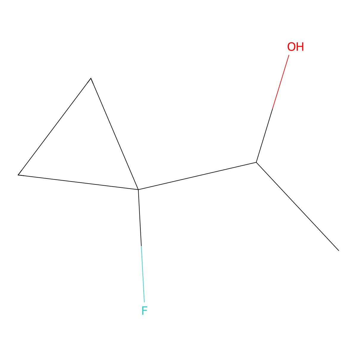 1-(1-Fluorocyclopropyl)ethanol molecular structure, CAS 1785313-93-0