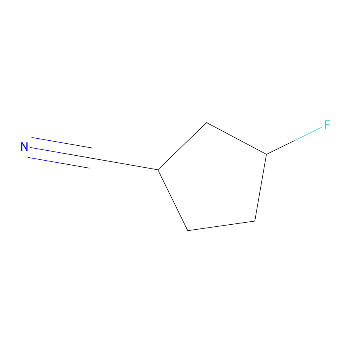 3-Fluorocyclopentane-1-carbonitrile molecular structure, CAS 1785314-07-9