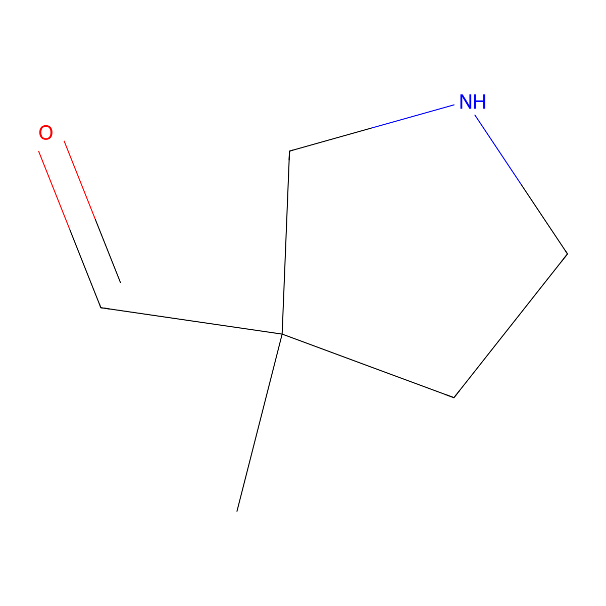 3-Methylpyrrolidine-3-carbaldehyde molecular structure, CAS 1785314-11-5