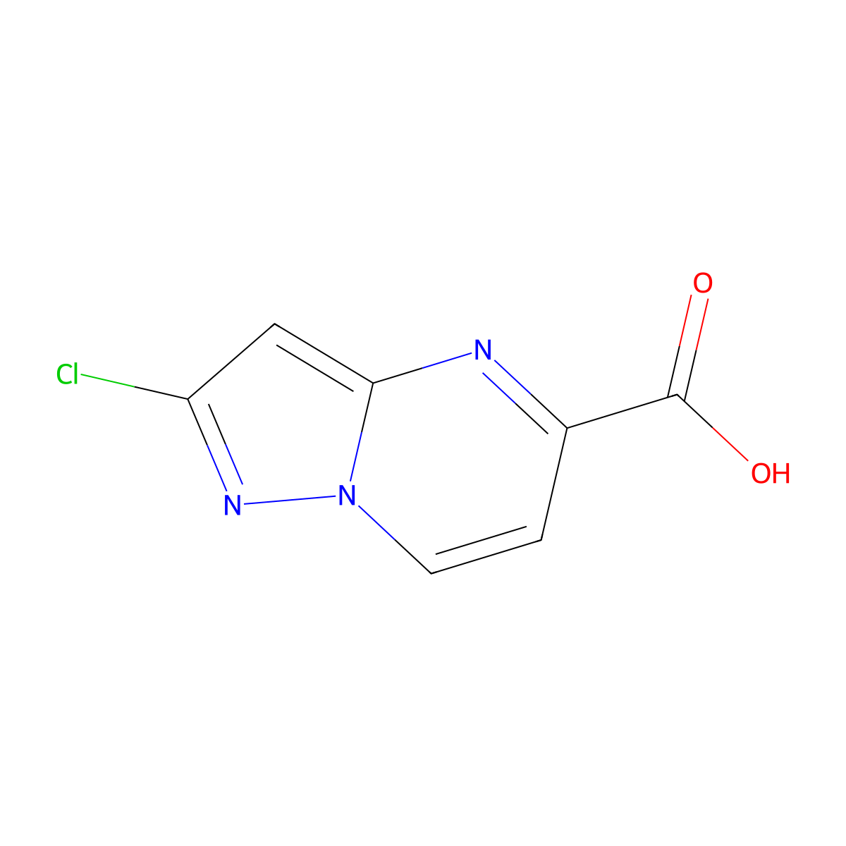 2-Chloropyrazolo[1,5-a]pyrimidine-5-carboxylic acid molecular structure, CAS 1785318-17-3