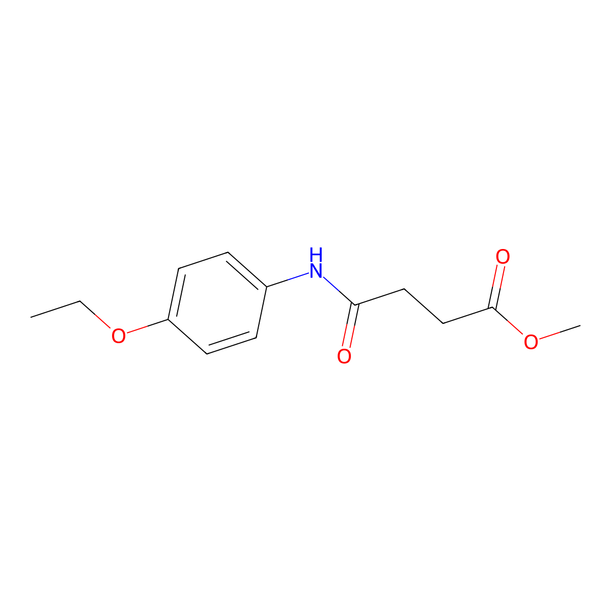 Methyl 4-[(4-ethoxyphenyl)amino]-4-oxobutanoate molecular structure, CAS 178532-83-7