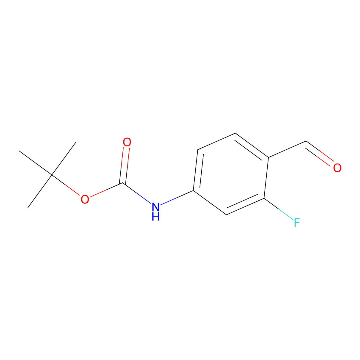 tert-butyl N-(3-fluoro-4-formylphenyl)carbamate molecular structure, CAS 1785326-78-4
