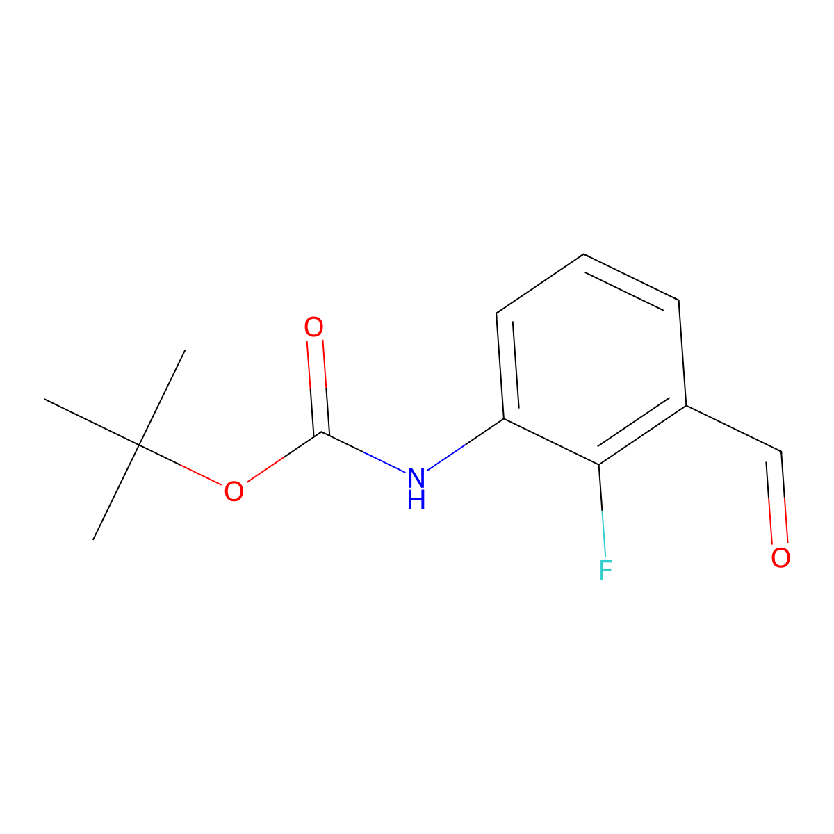 tert-butyl N-(2-fluoro-3-formylphenyl)carbamate molecular structure, CAS 1785326-88-6