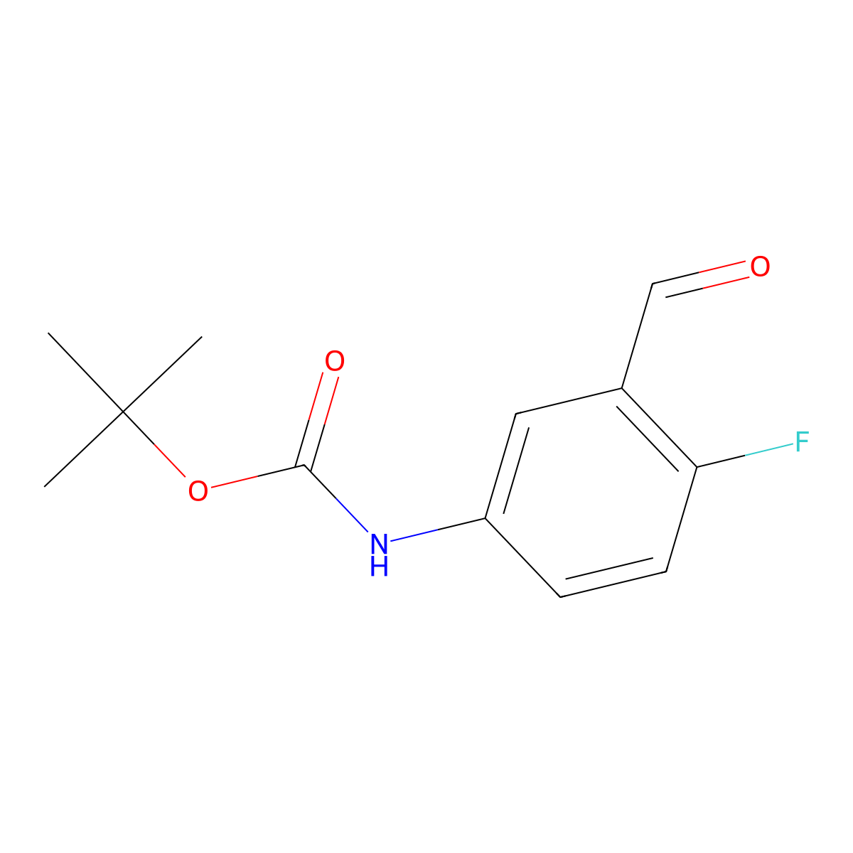 tert-Butyl (4-fluoro-3-formylphenyl)carbamate molecular structure, CAS 1785327-02-7