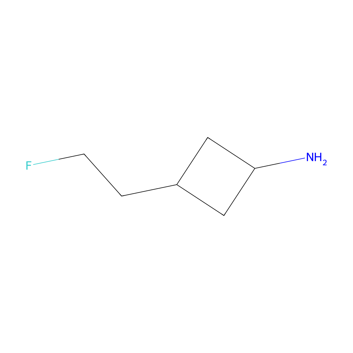 3-(2-Fluoroethyl)cyclobutan-1-amine molecular structure, CAS 1785331-50-1