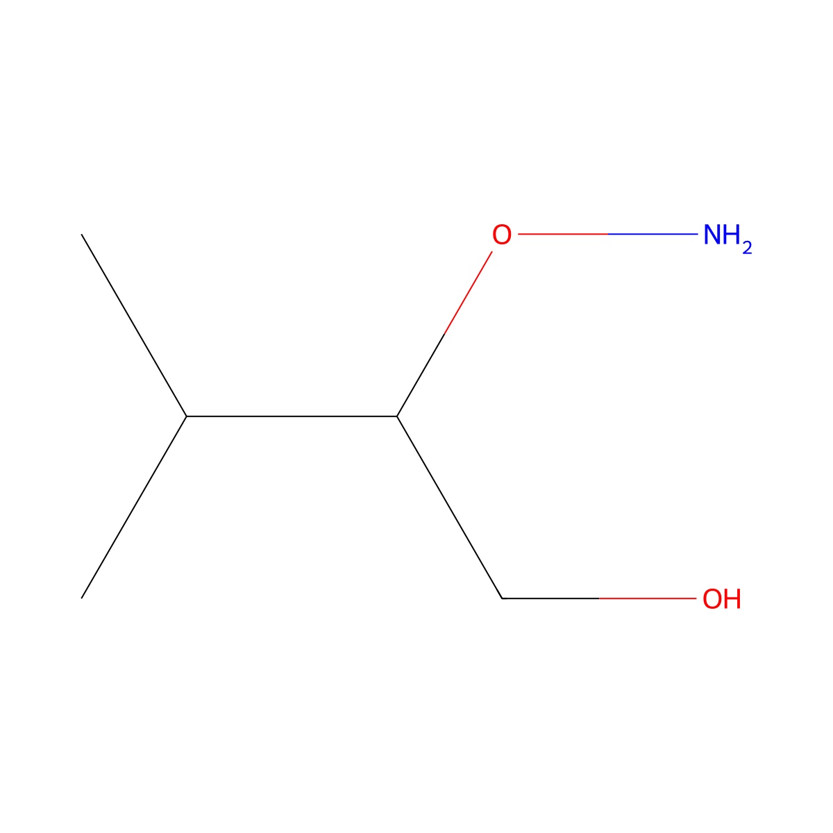 2-(Aminooxy)-3-methylbutan-1-ol molecular structure, CAS 1785332-21-9