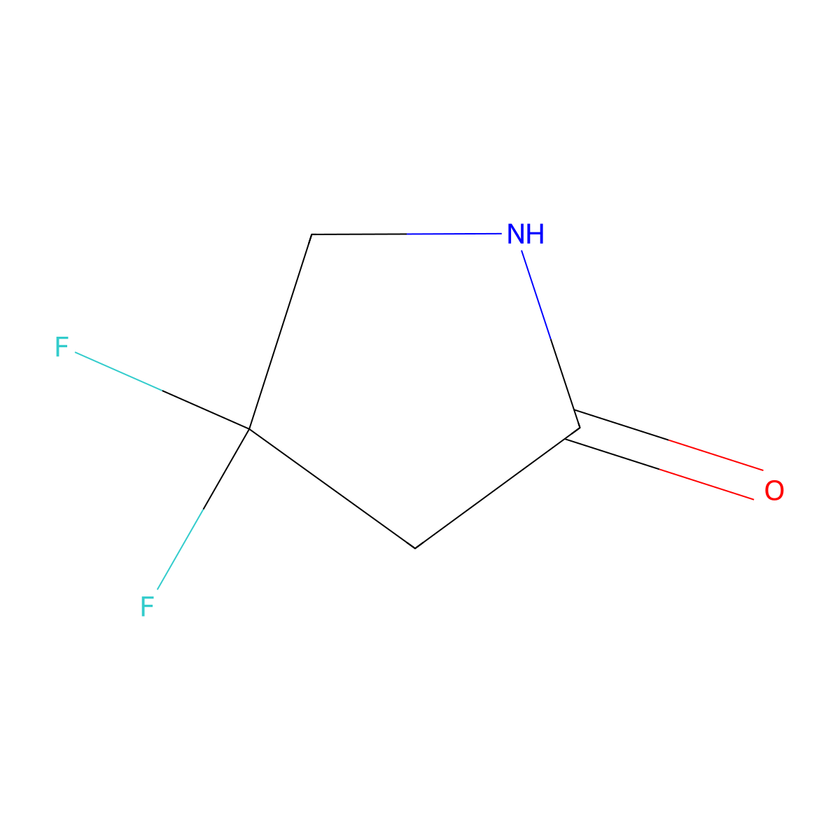 4,4-Difluoropyrrolidin-2-one molecular structure, CAS 1785332-67-3