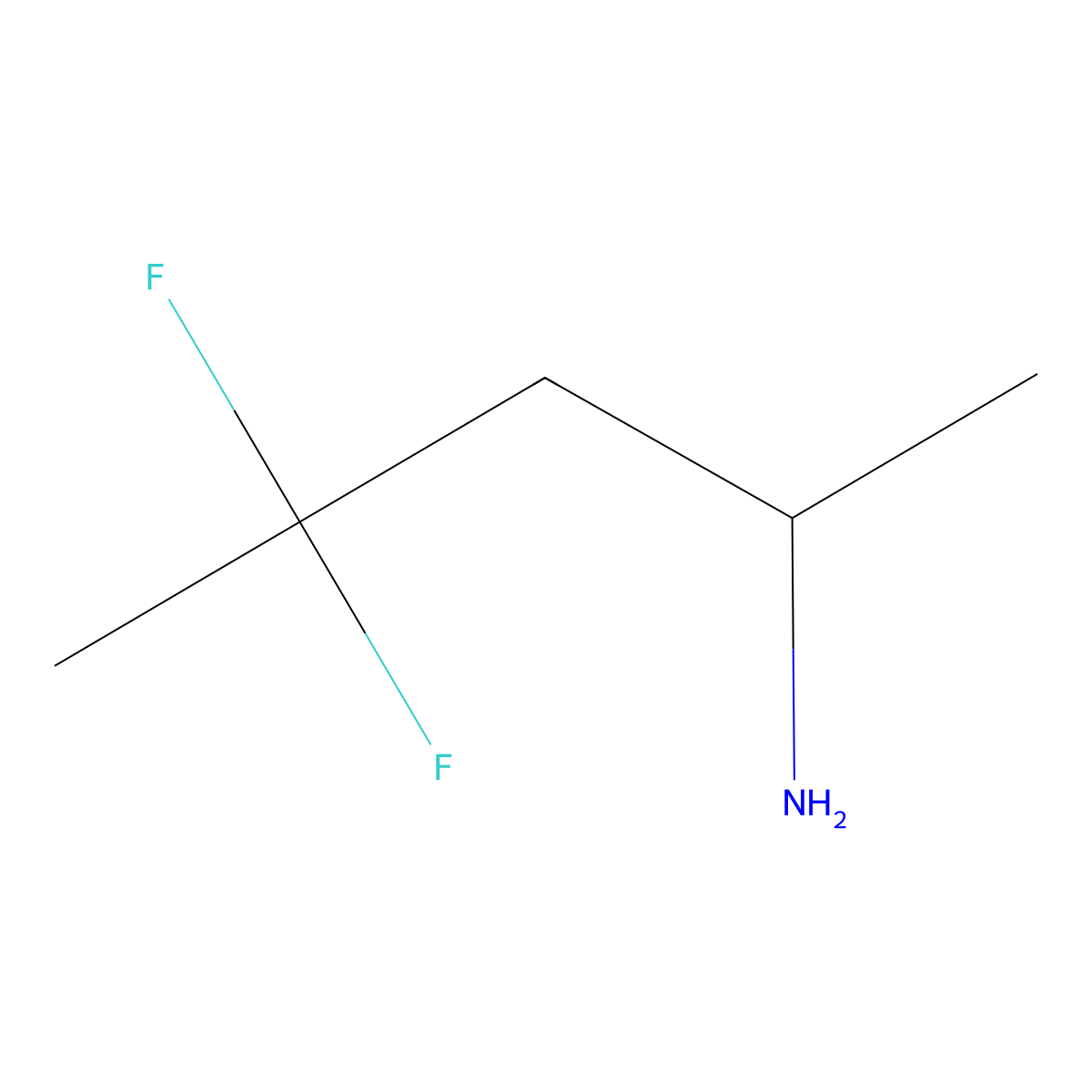 4,4-Difluoropentan-2-amine molecular structure, CAS 1785333-04-1
