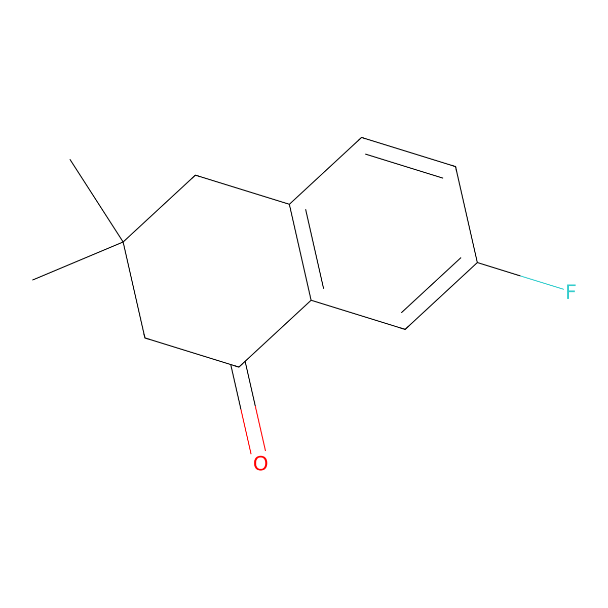 7-Fluoro-3,3-dimethyl-1,2,3,4-tetrahydronaphthalen-1-one molecular structure, CAS 1785336-14-2