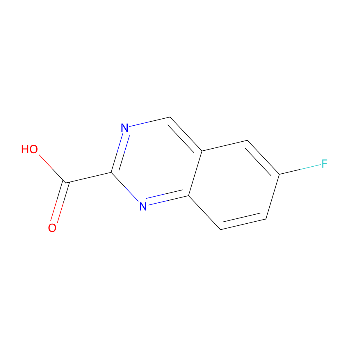 6-Fluoroquinazoline-2-carboxylic acid molecular structure, CAS 1785337-73-6